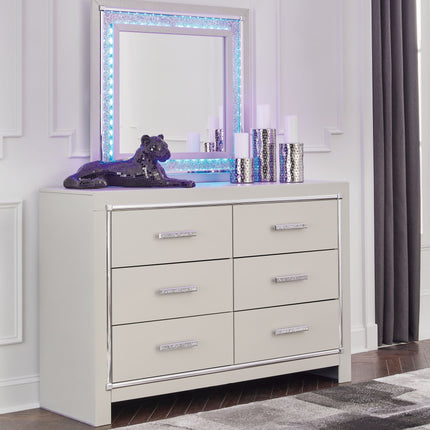 Zyniden - Silver - Dresser And Mirror Signature Design by Ashley® 