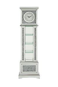 Noralie - Grandfather Clock - Mirrored & Faux Diamonds - Wood - Tony's Home Furnishings