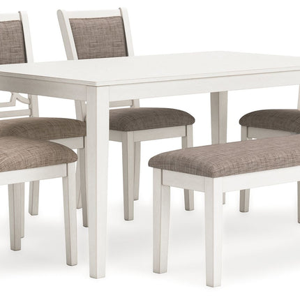 Erinberg - Antique White - Dining Room Table Set (Set of 6) Signature Design by Ashley® 