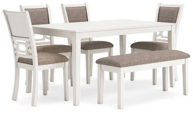 Erinberg - Antique White - Dining Room Table Set (Set of 6) Signature Design by Ashley® 