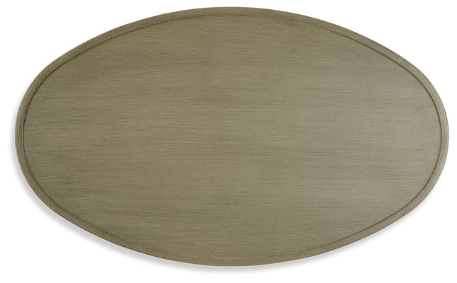 Swiss Valley - Beige - Oval Cocktail Table Signature Design by Ashley® 