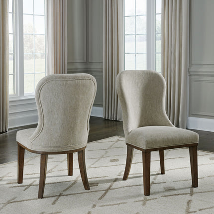 Sturlayne - Brown - Dining Upholstered Side Chair (Set of 2) Benchcraft® 