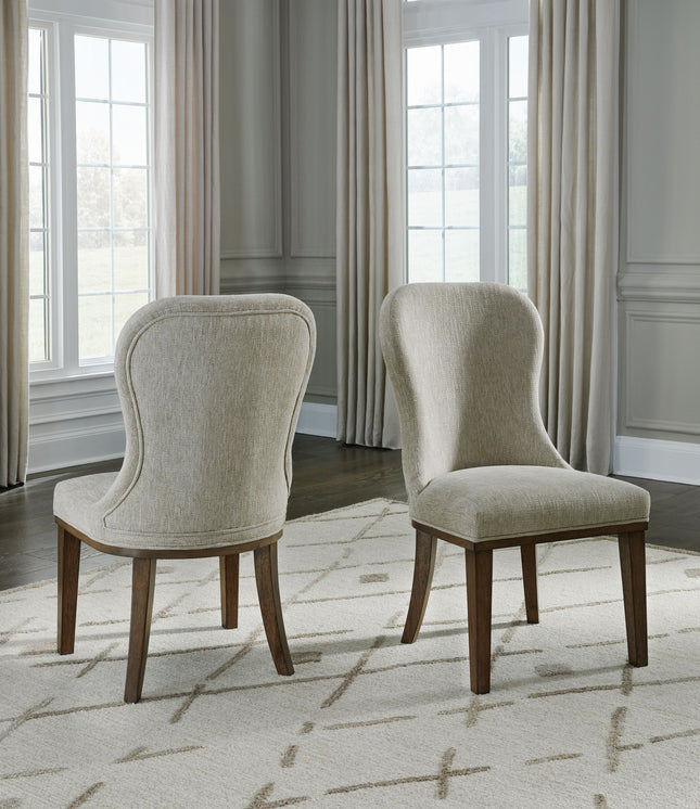 Sturlayne - Brown - Dining Upholstered Side Chair (Set of 2) Benchcraft® 