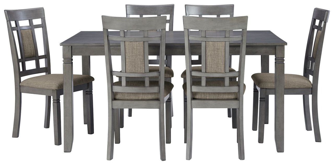 Jayemyer - Charcoal Gray - Rect Drm Table Set (Set of 7) - Tony's Home Furnishings