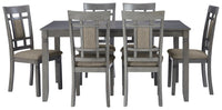Thumbnail for Jayemyer - Charcoal Gray - Rect Drm Table Set (Set of 7) - Tony's Home Furnishings