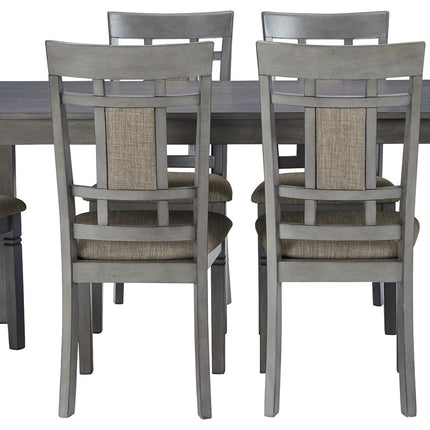 Jayemyer - Charcoal Gray - Rect Drm Table Set (Set of 7) Ashley Furniture 