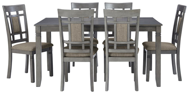 Jayemyer - Charcoal Gray - Rect Drm Table Set (Set of 7) Ashley Furniture 