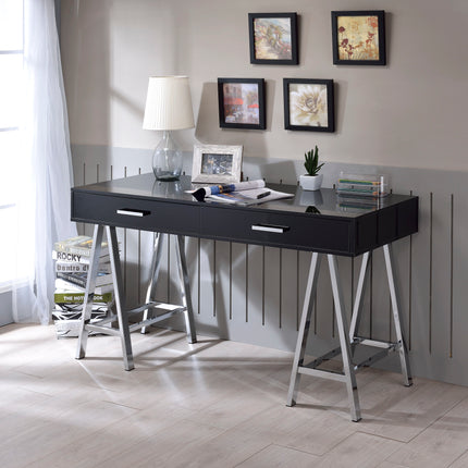 Coleen - Desk - Black High Gloss & Chrome ACME 