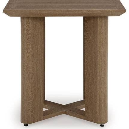 Serene Bay - Dark Brown - Square End Table Signature Design by Ashley® 