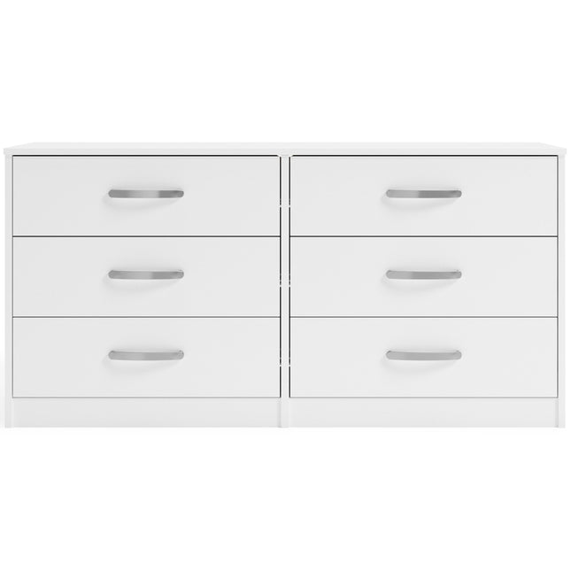 Flannia - White - Six Drawer Dresser - 29'' Height Signature Design by Ashley® 