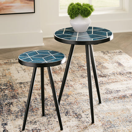 Clairbelle - Teal - Accent Table (Set of 2) Signature Design by Ashley® 