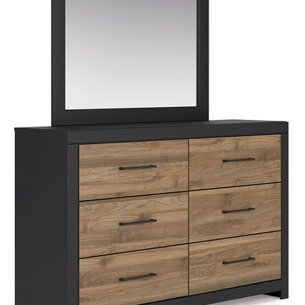 Vertani - Black - Dresser And Mirror - Tony's Home Furnishings