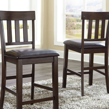 Haddigan - Dark Brown - Upholstered Barstool (Set of 2) Ashley Furniture 