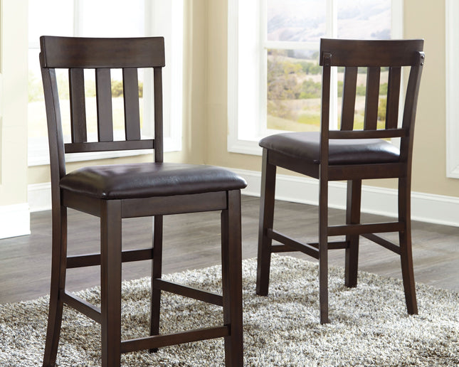 Haddigan - Dark Brown - Upholstered Barstool (Set of 2) Ashley Furniture 