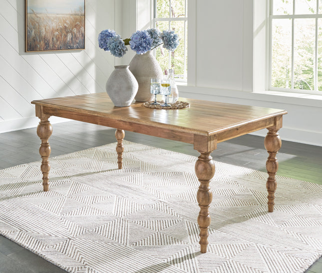 Rybergston - Light Brown - Rectangular Dining Room Table Signature Design by Ashley® 