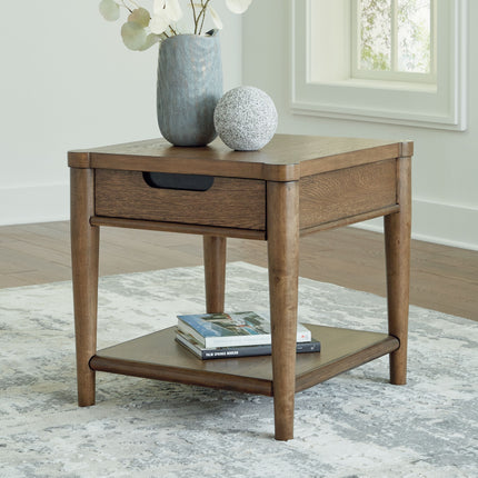 Roanhowe - Brown - Rectangular End Table Signature Design by Ashley® 