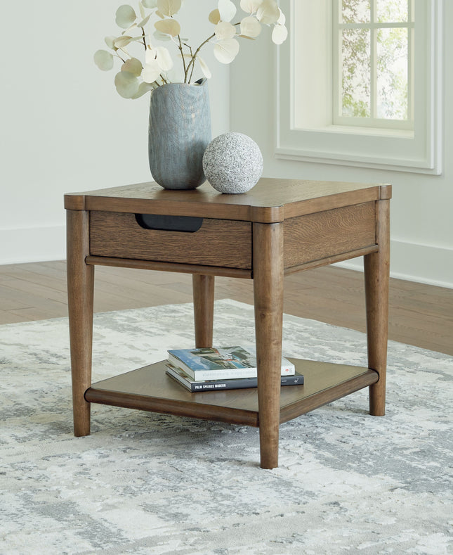 Roanhowe - Brown - Rectangular End Table Signature Design by Ashley® 