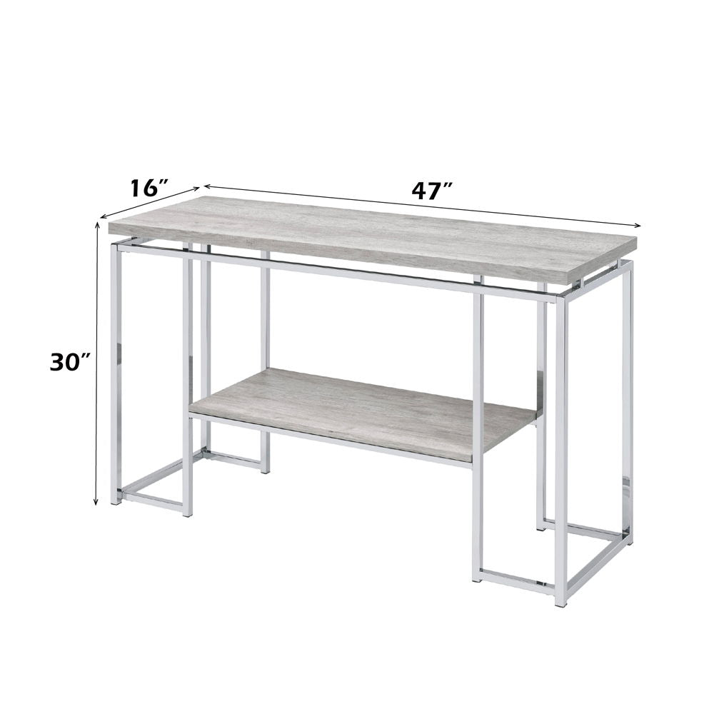 Chafik - Accent Table - Natural Oak & Chrome - Tony's Home Furnishings