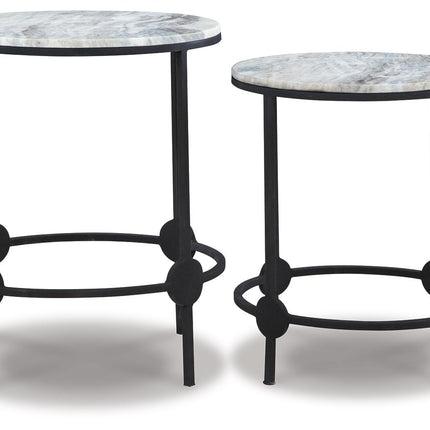 Beashaw - Gray / Black - Accent Table Set (Set of 2) Ashley Furniture 