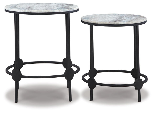 Beashaw - Gray / Black - Accent Table Set (Set of 2) Ashley Furniture 