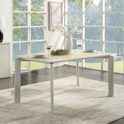 Ingram - Dining Table - Sintered Stone & Light Gray Finish ACME 