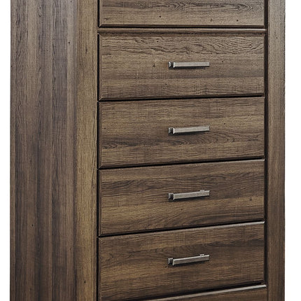 Juararo - Dark Brown - Five Drawer Chest Ashley Furniture 