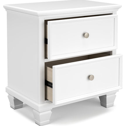 Fortman - White - Two Drawer Night Stand Signature Design by Ashley® 