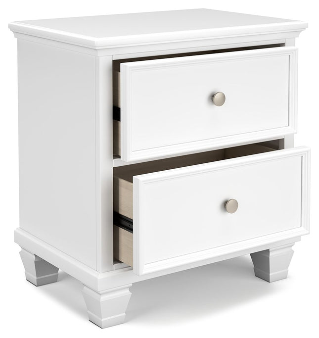 Fortman - White - Two Drawer Night Stand Signature Design by Ashley® 