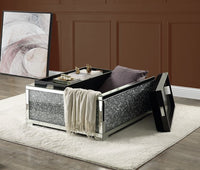Noralie - Ottoman - Mirrored & Faux Diamonds ACME 