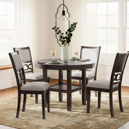 Langwest - Brown - Dining Room Table Set (Set of 5) Signature Design by Ashley® 