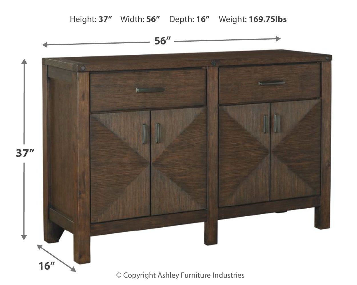 Dellbeck - Brown - Dining Room Server - Tony's Home Furnishings