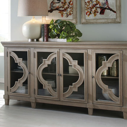 Fossil - Gray - Accent Cabinet Ashley Furniture 