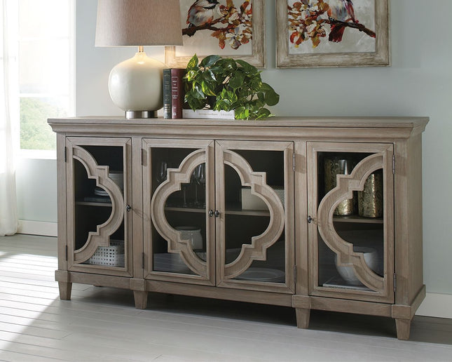 Fossil - Gray - Accent Cabinet Ashley Furniture 