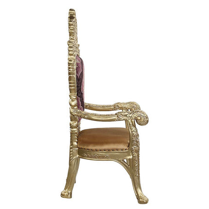 Bernadette - Arm Chair (Set of 2) - Pattern Fabric & Gold Finish ACME 