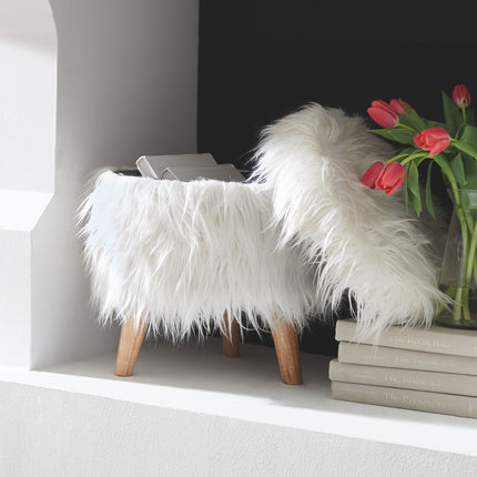 Elson - White - Storage Ottoman Ashley Furniture 