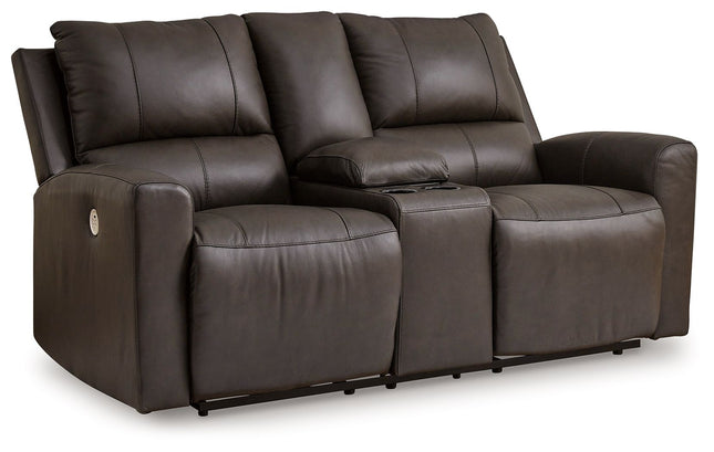 Boxmere - Storm - Dbl Power Reclining Loveseat With Console Signature Design by Ashley® 