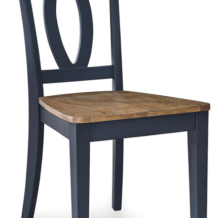 Landocken - Brown / Blue - Dining Room Side Chair (Set of 2) Signature Design by Ashley® 