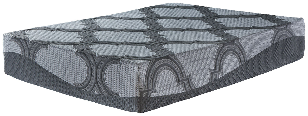 12 Inch Ashley Hybrid - Gray - 2 Pc. - Queen Hybrid Mattress With Adjustable Base - Tony's Home Furnishings