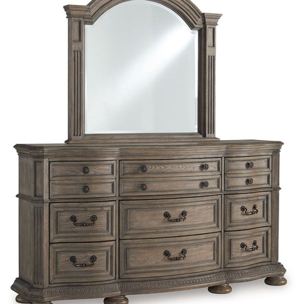 Ardenfield - Light Brown - Dresser And Mirror Signature Design by Ashley® 