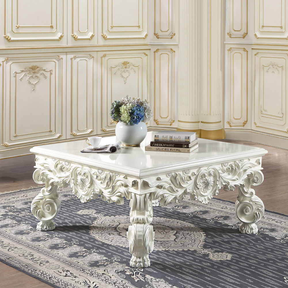 Adara - Coffee Table - Antique White Finish ACME 