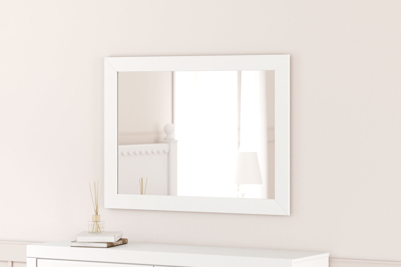 Mollviney - White - Bedroom Mirror - Tony's Home Furnishings