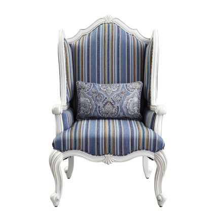 Ciddrenar - Chair - Fabric & White Finish ACME 