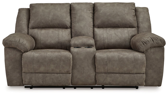 Laresview - Fossil - Dbl Reclining Loveseat With Console Signature Design by Ashley® 