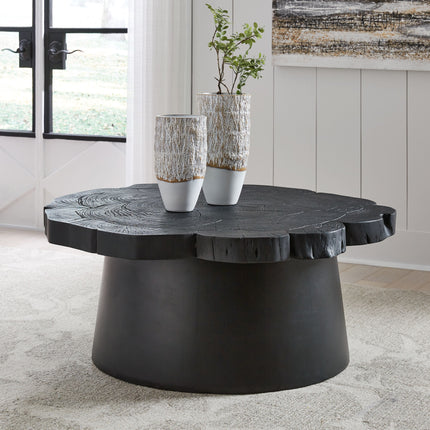 Wimbell - Black - Round Cocktail Table Signature Design by Ashley® 