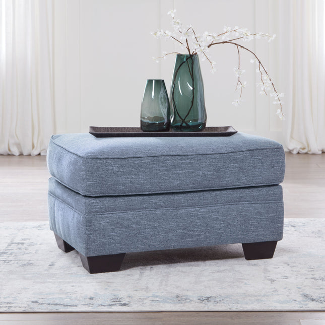 Carissa Manor - Denim - Ottoman Benchcraft® 