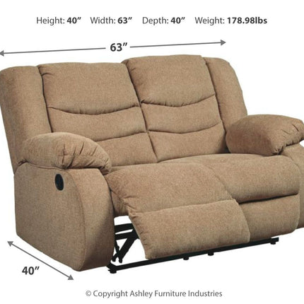 Tulen - Reclining Loveseat Ashley Furniture 