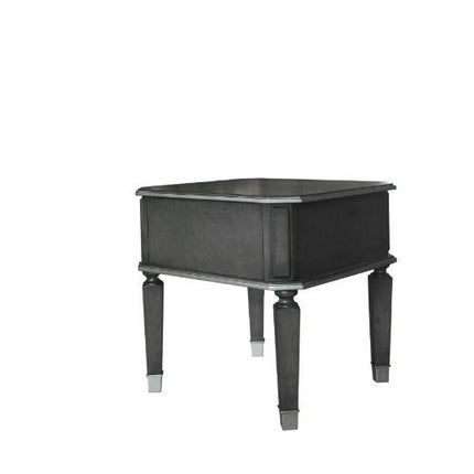 House - Beatrice End Table - Charcoal & Light Gray Finish ACME 