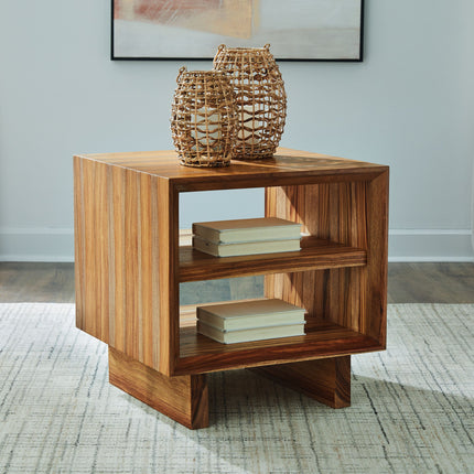 Dressonni - Brown - Square End Table Signature Design by Ashley® 