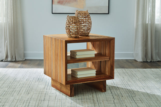 Dressonni - Brown - Square End Table Signature Design by Ashley® 