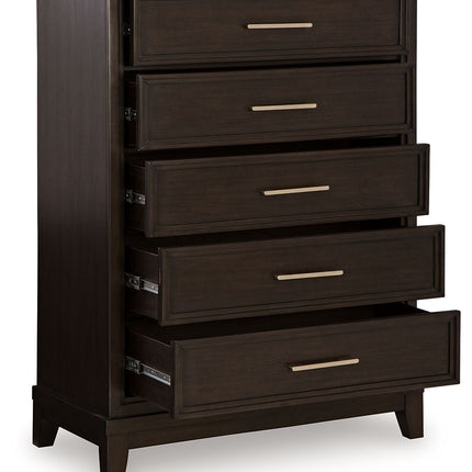 Neymorton - Dark Grayish Brown - Five Drawer Chest Signature Design by Ashley® 